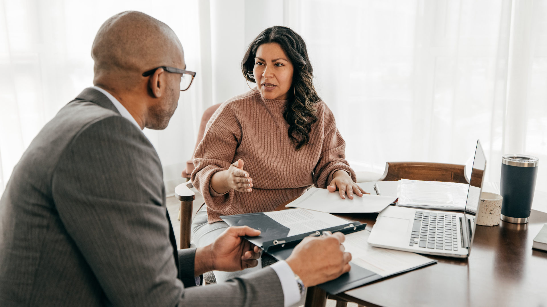 insurance consultants speaking with each other