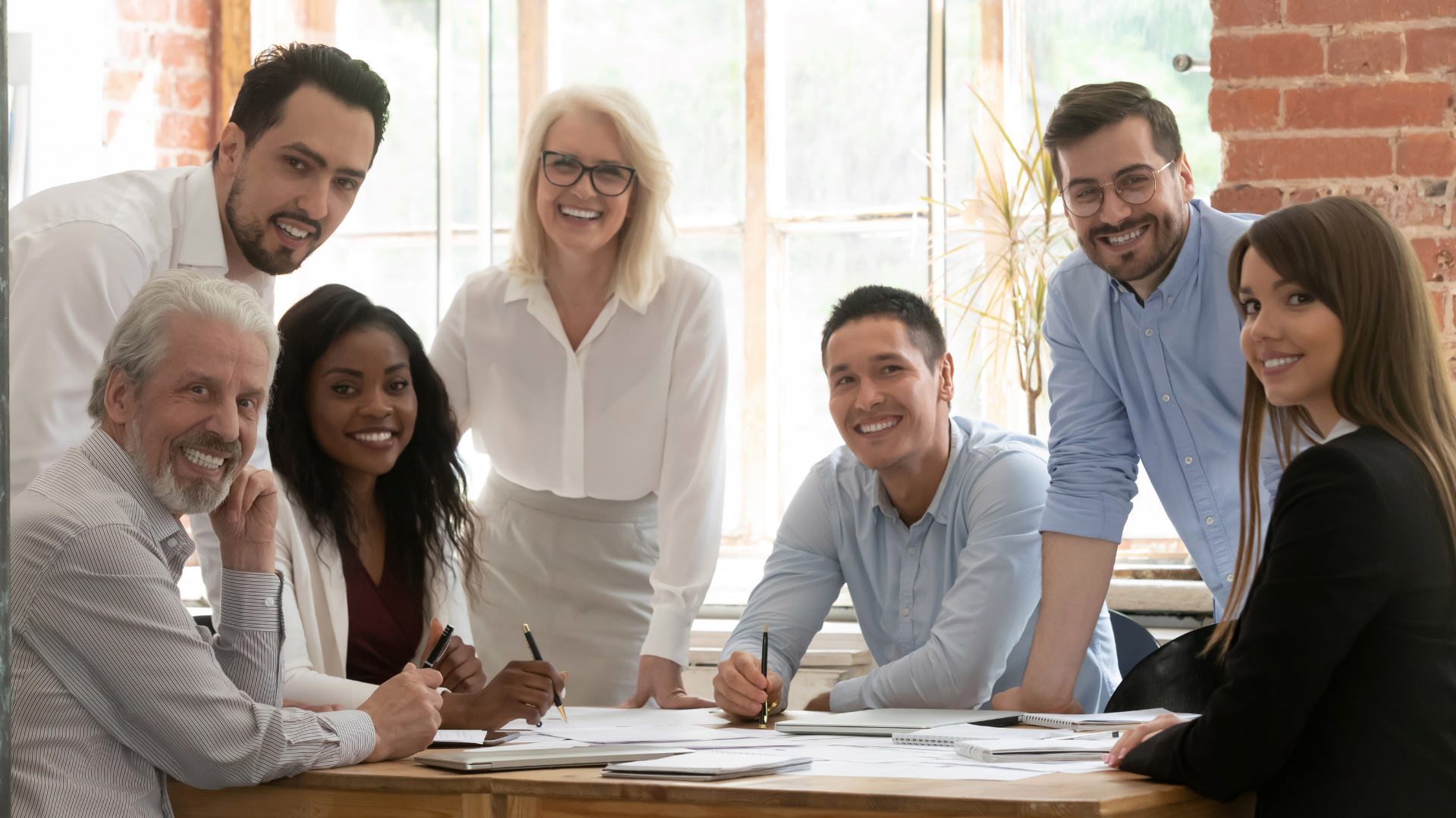 Group of professionals smiling