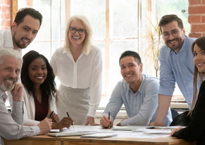 Group of professionals smiling